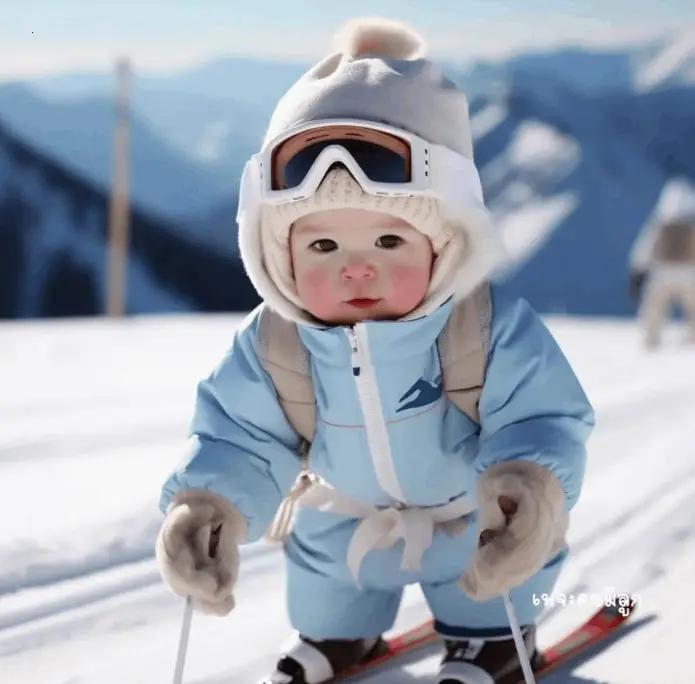 The Tiny Marvel of a One-Year-Old Toddler Conquering Snowboarding at 100 Meters