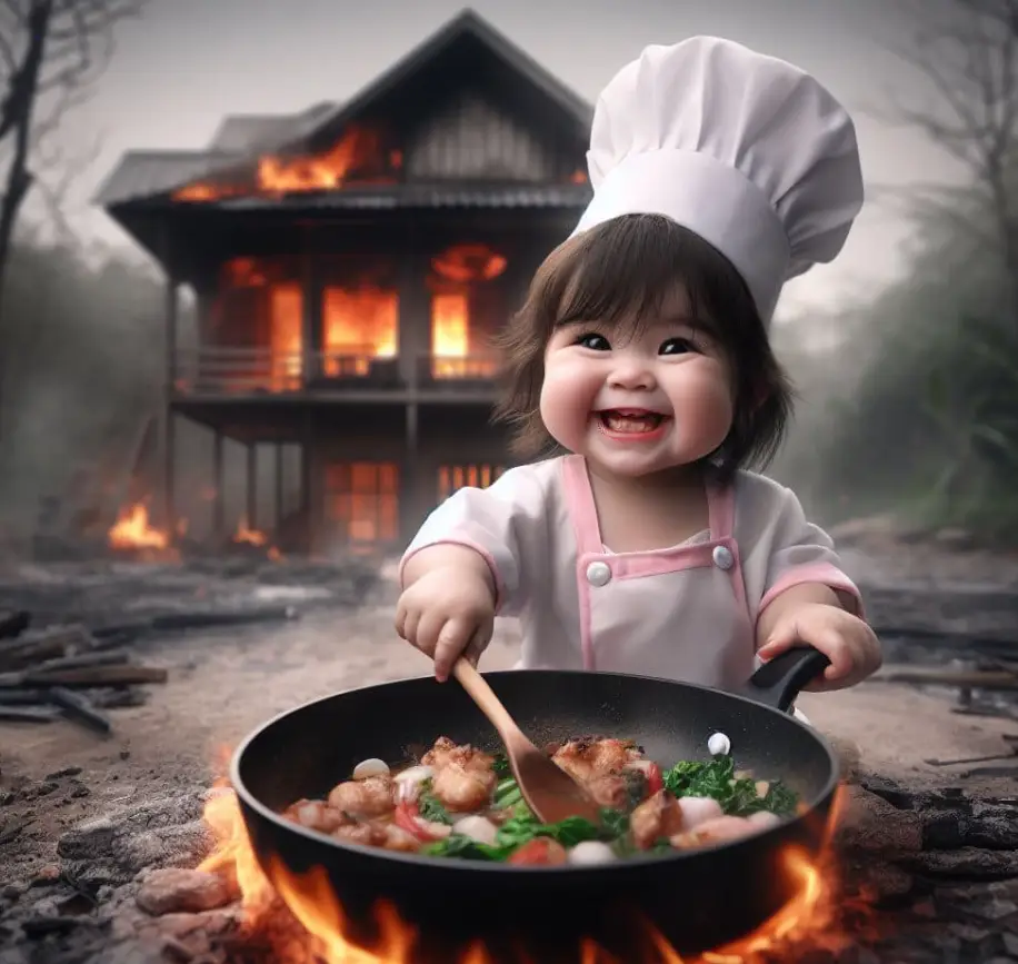 Discovering that children have a talent for cooking, bringing joy to the whole family, making the online community admire
