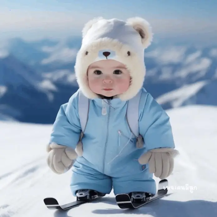 The Tiny Marvel of a One-Year-Old Toddler Conquering Snowboarding at 100 Meters