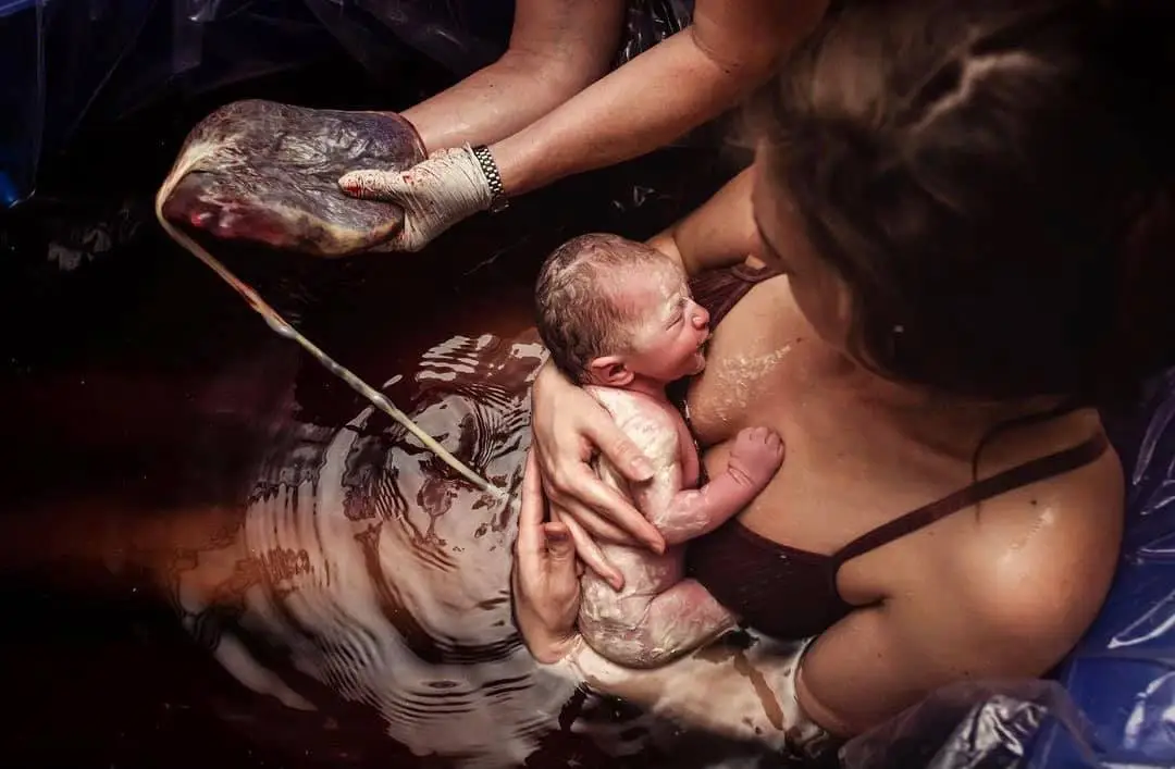 “Spectacular Home Water Birth: Baby’s Advent Ushers in Unparalleled Joy and Bliss for the Family”
