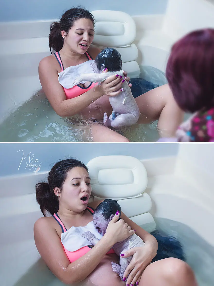 Capturing Life’s Beginnings: Photographer Documents Friend’s Inᴛι̇ɱate At-Home Water Birth in a Series of Heartfelt Images!