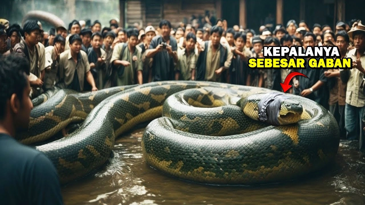 The ferocious 20m long giant snake devoured many people (Video).f