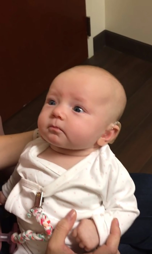 Baby hears mother’s voice for the first time