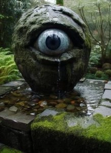 An eye embedded in the stone creates an interesting sight that attracts criminals.f