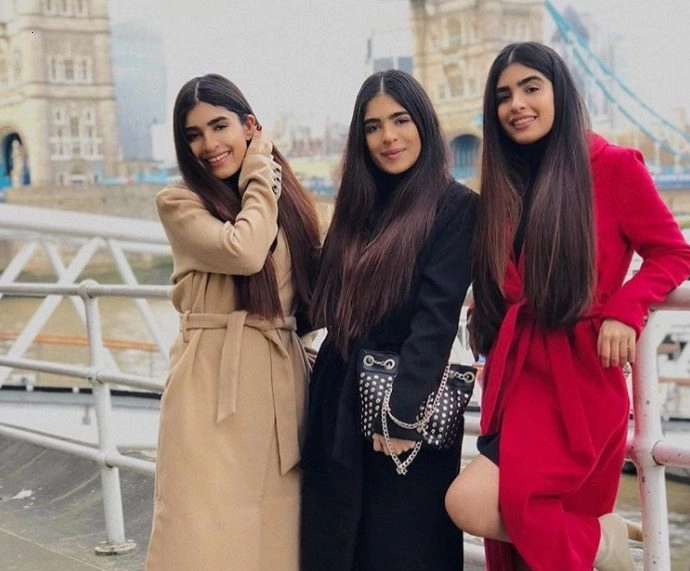 Identical triplets sisters grew up and became identical beauties