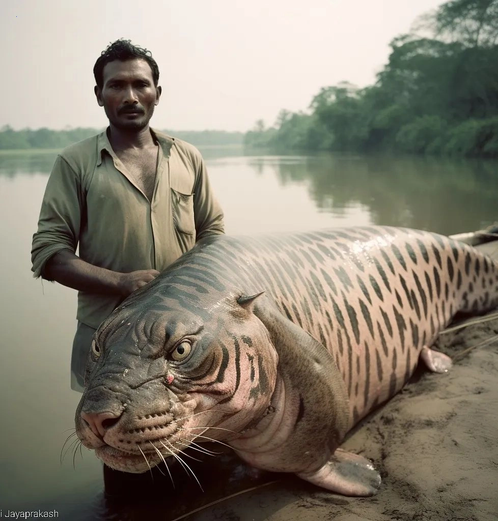 The mystery was revealed when discovering a mutant fish with a tiger-like face in the Indian Ocean.f