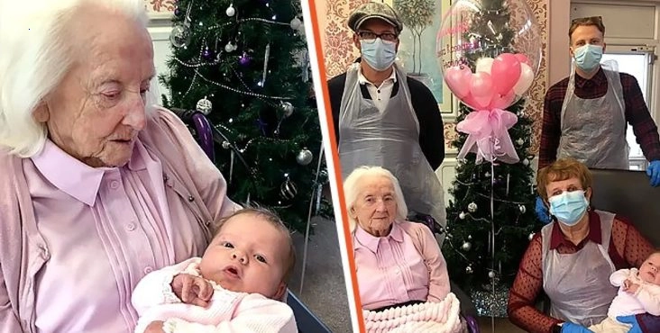 After waiting for 75 years, a 101-year-old great-grandmother is happy to see her first granddaughter born.