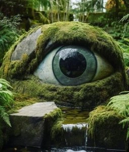 An eye embedded in the stone creates an interesting sight that attracts criminals.f