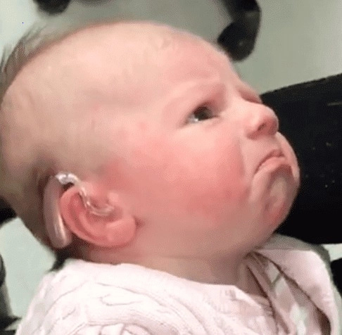 This moment is irreplaceable. When a deaf infant hears her mother’s voice for the first time.