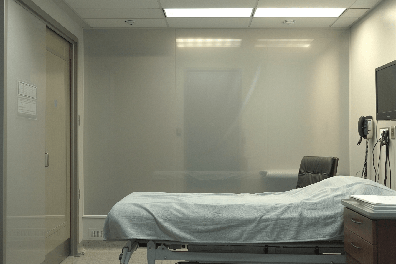 An empty, white, clinical room | Source: Midjourney